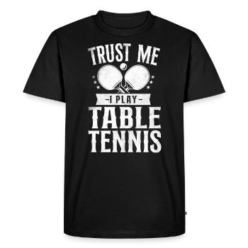 Ping Pong Table Tennis Vintage - T-shirt Premium bio Homme - noir - Devant - Nico (187cm)