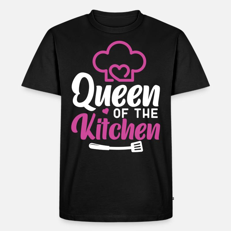 Cooking Cook Queen Kitchen Chef - Männer Premium Bio T-Shirt - Schwarz