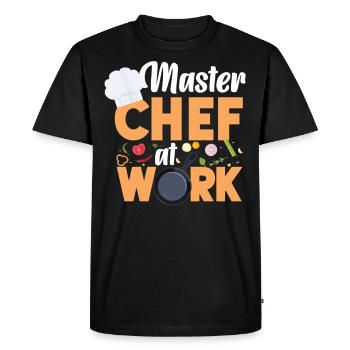 Cooking Cook Kitchen Chef Master - Men's Premium Organic T-Shirt - black - Front - Nico (187cm)