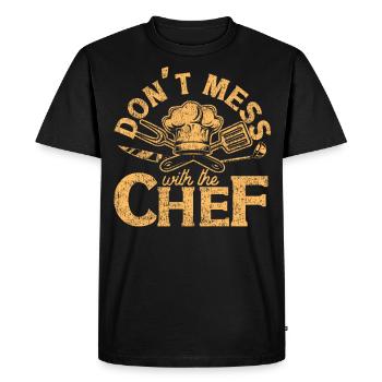 Cooking Cook Vintage Kitchen Chef - Men's Premium Organic T-Shirt - black - Front - Nico (187cm)