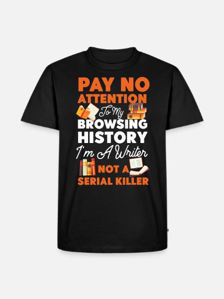 Writing Book Novel Writer & - Men's Premium Organic T-Shirt - black