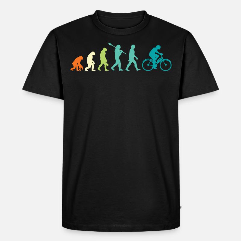 E-Bike Evolution - Männer Premium Bio T-Shirt - Schwarz
