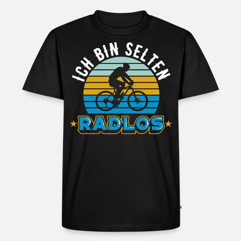 Fahrrad | Ich bin selten Radlos - Männer Premium Bio T-Shirt - Schwarz