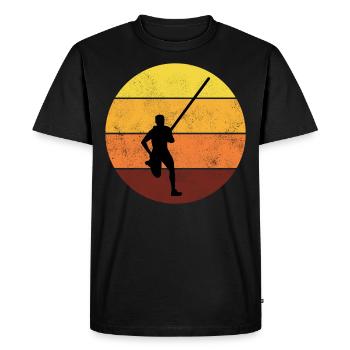 Vintage Pole Vault Vaulting Jumping Athletics - Men's Premium Organic T-Shirt - black - Front - Nico (187cm)