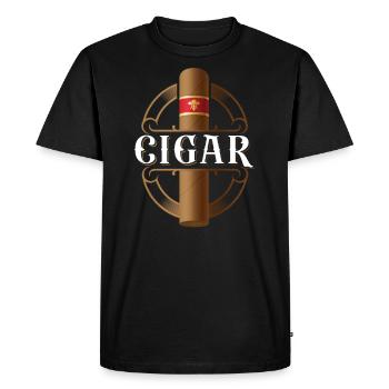 Cigare Fumant Vintage Cigare - T-shirt Premium bio Homme - noir - Devant - Nico (187cm)