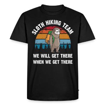 Sloth Sloth Randonnée Randonnée Randonnée Sentier Cadeau - T-shirt Premium bio Homme - noir - Devant - Nico (187cm)