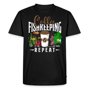 Aquarium d’eau salée Café Café - T-shirt Premium bio Homme - noir - Devant - Nico (187cm)
