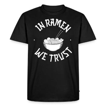 Ramen Noodle Bowl Amour Japonais - T-shirt Premium bio Homme - noir - Devant - Nico (187cm)
