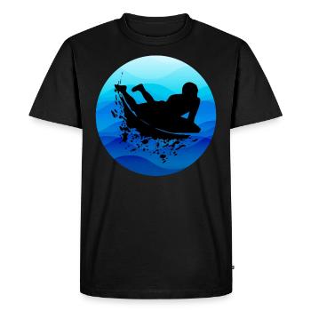 Bodyboarding Bodyboarder Surfing Sea Water Sport - Men's Premium Organic T-Shirt - black - Front - Nico (187cm)