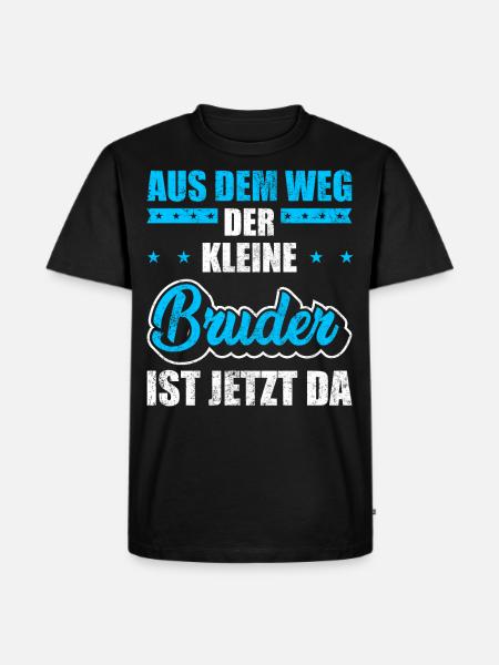 Kleiner Bruder Spruch - Männer Premium Bio T-Shirt - Schwarz