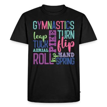 Artistic Gymnastics Gymnastics Gymnast Turner Salto Gift - Men's Premium Organic T-Shirt - black - Front - Nico (187cm)