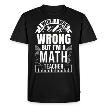 Mathématiques Nerd Algèbre Géométrie Formule Math - T-shirt Premium bio Homme - noir - Devant - Nico (187cm)