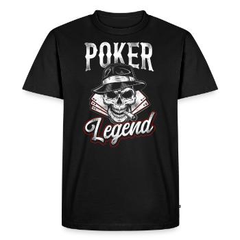 Poker Vintage Poker Legend - Men's Premium Organic T-Shirt - black - Front - Nico (187cm)
