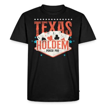 Poker Vintage Texas Holdem Poker - T-shirt Premium bio Homme - noir - Devant - Nico (187cm)