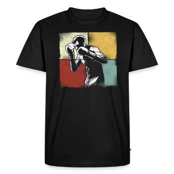 Boxing Retro Vintage - Men's Premium Organic T-Shirt - black - Front - Nico (187cm)
