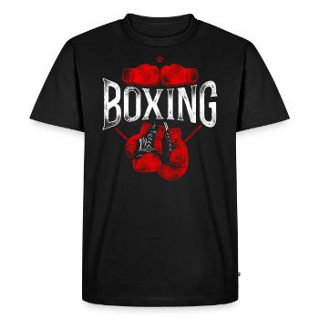 Boxe Boxe Vintage - T-shirt Premium bio Homme - noir - Devant - Nico (187cm)