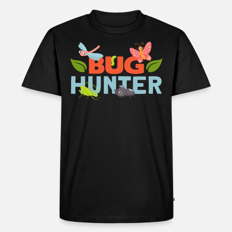 Bug Hunter Collecting Ideabettle - Men's Premium Organic T-Shirt - black