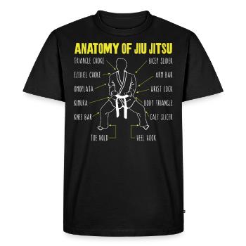 Jiu Jitsu Anatomie Anatomie Du Jiu - T-shirt Premium bio Homme - noir - Devant - Nico (187cm)