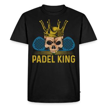 Padel King pour les joueurs de padel - T-shirt Premium bio Homme - noir - Devant - Nico (187cm)