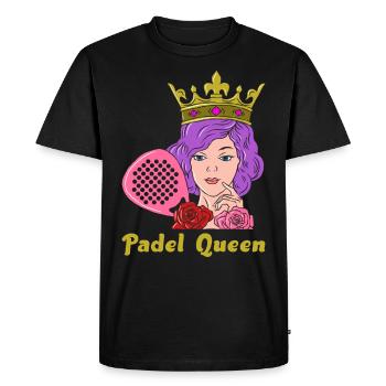 Padel Queen pour les joueurs de padel - T-shirt Premium bio Homme - noir - Devant - Nico (187cm)