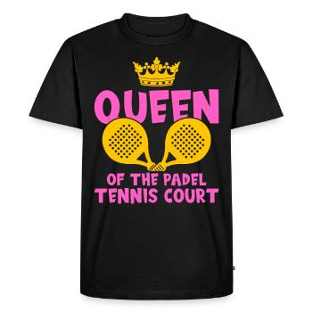 Padel Queen pour les joueurs de padel - T-shirt Premium bio Homme - noir - Devant - Nico (187cm)