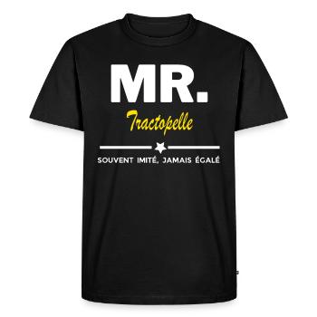 MR. souvent imité, jamais égalé Tractopelle - T-shirt Premium bio Homme - noir - Devant - Nico (187cm)
