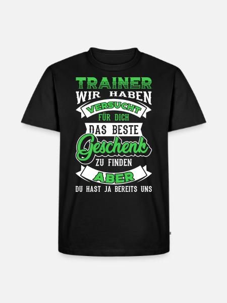 Fußballtrainer Trainer - Männer Premium Bio T-Shirt - Schwarz
