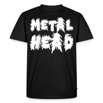 Metal Head - Rock Music - Men's Premium Organic T-Shirt - black - Front - Nico (187cm)