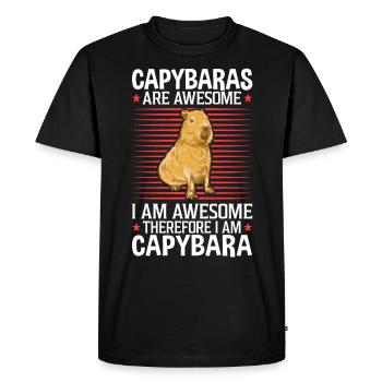 Capybara sont fantastiques capybara d’Amérique du Sud - T-shirt Premium bio Homme - noir - Devant - Nico (187cm)