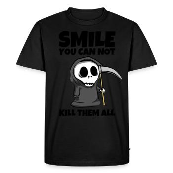 Sourire vous ne pouvez pas tous les tuer - Grim Reaper - T-shirt Premium bio Homme - noir - Devant - Nico (187cm)