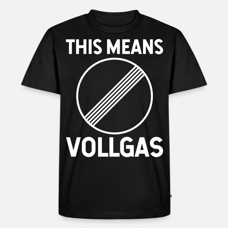Tempolimit - Männer Premium Bio T-Shirt - Schwarz