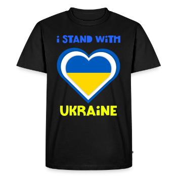 Ukraine, Ukraine, Ukraine, Ukrainian, Ukrainian - Men's Premium Organic T-Shirt - black - Front - Nico (187cm)