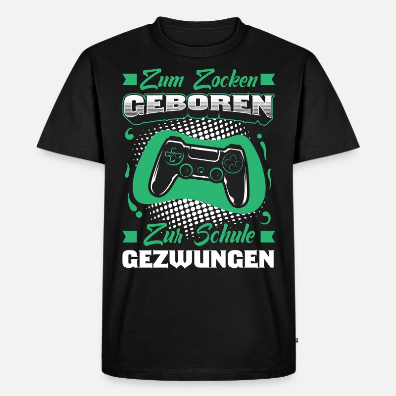 Gamer Spruch - Männer Premium Bio T-Shirt - Schwarz