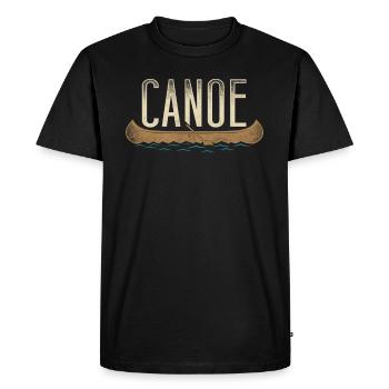 Canoe Canoeing Vintage Canoe - Men's Premium Organic T-Shirt - black - Front - Nico (187cm)