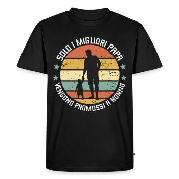 Solo I Miglori Papà Vengono Promossi A Nonno - T-shirt Premium bio Homme - noir - Devant - Nico (187cm)