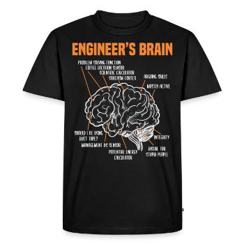 Engineer Brain Process For Engineer Student - Men's Premium Organic T-Shirt - black - Front - Nico (187cm)