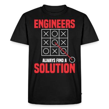 Engineers Always Find A Solution Engineering Appar - Men's Premium Organic T-Shirt - black - Front - Nico (187cm)