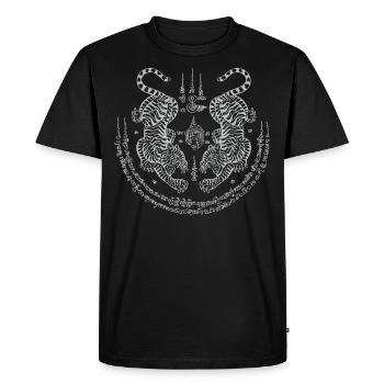 Twin Tiger Magical Muay Thai - Men's Premium Organic T-Shirt - black - Front - Nico (187cm)