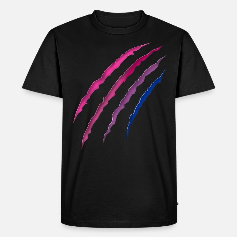 Bisexuel Bi Pride Flag Scratch - T-shirt Premium bio Homme - noir