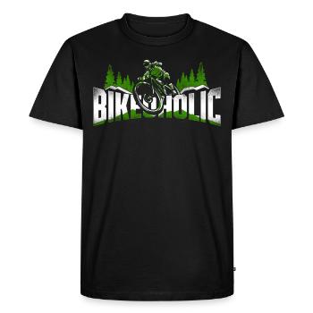 Enduro MTB Mountain Bike Riding - Men's Premium Organic T-Shirt - black - Front - Nico (187cm)