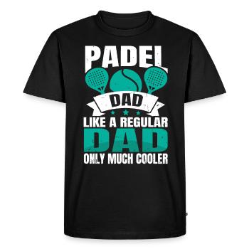 Cool Padel Dad Padel Player Father - Men's Premium Organic T-Shirt - black - Front - Nico (187cm)