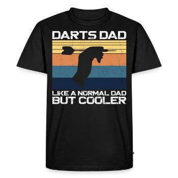 Fléchettes Papa Père Vintage Rétro - T-shirt Premium bio Homme - noir - Devant - Nico (187cm)