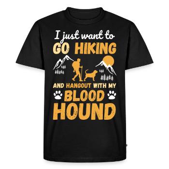 Randonnée et trekking avec Bloodhound - T-shirt Premium bio Homme - noir - Devant - Nico (187cm)