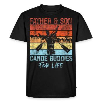 Sprint Canoe Canoeing Son Father - Men's Premium Organic T-Shirt - black - Front - Nico (187cm)