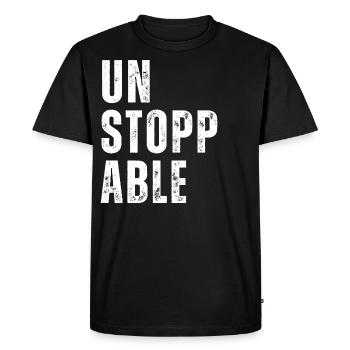 Motivation fitness imparable Sports imparables - T-shirt Premium bio Homme - noir - Devant - Nico (187cm)