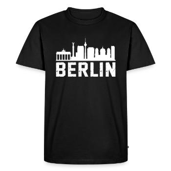 Horizon de Berlin - T-shirt Premium bio Homme - noir - Devant - Nico (187cm)