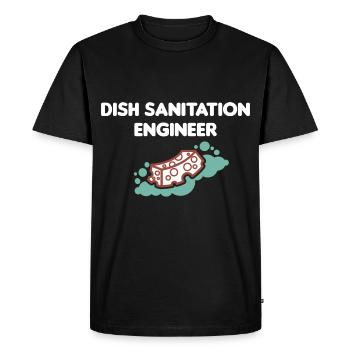 Dishwasher man dish cleaning engineer lu - Men's Premium Organic T-Shirt - black - Front - Nico (187cm)