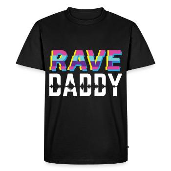Rave Papa Techno Dad - Men's Premium Organic T-Shirt - black - Front - Nico (187cm)