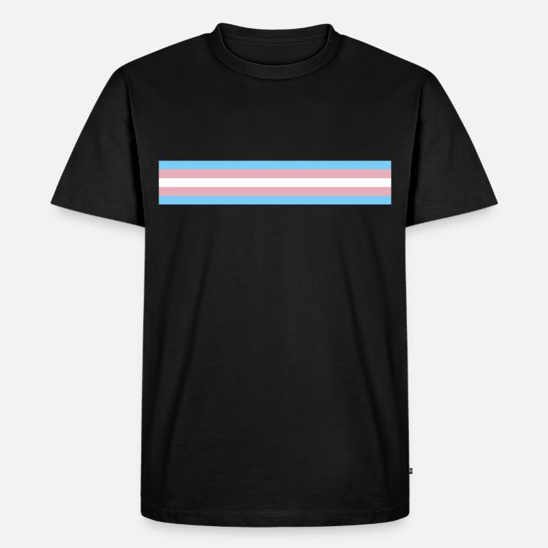Transgender Pride Flag - Männer Premium Bio T-Shirt - Schwarz