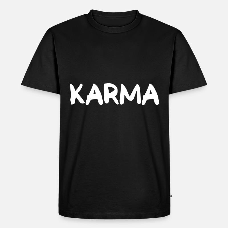 Karma - Männer Premium Bio T-Shirt - Schwarz